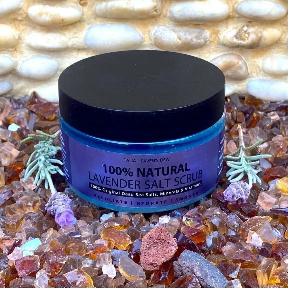 New Unopened Talia Heaven's Dew 100% Natural Lavender Salt Scrub Skincare 13 oz
